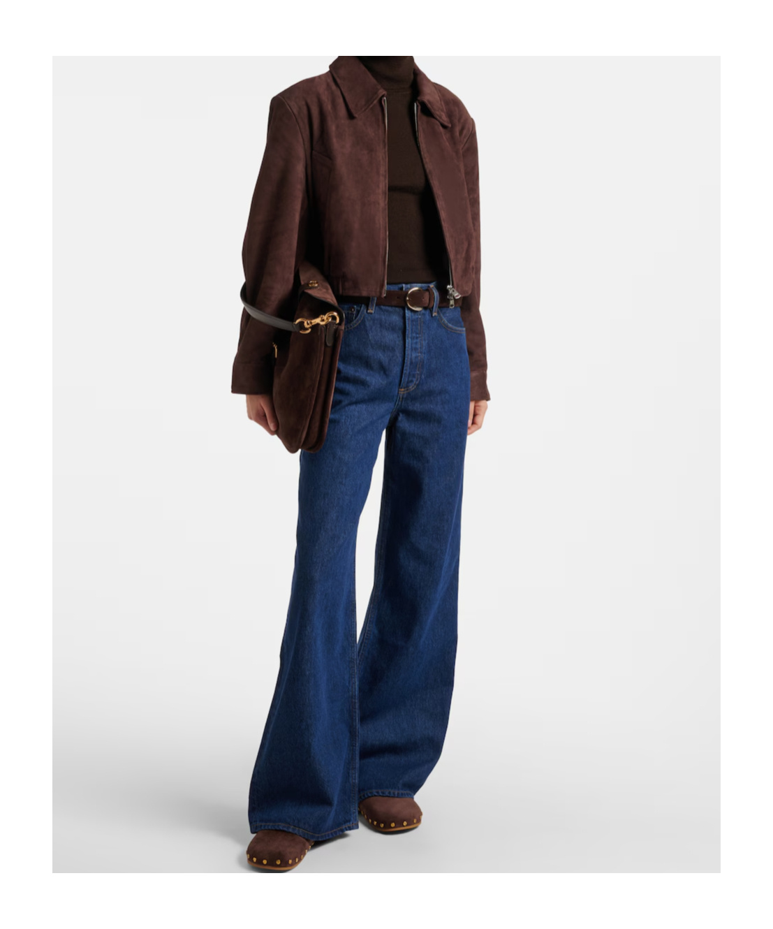 Agolde Dame High-rise Wide-leg Denim Trousers In Blue