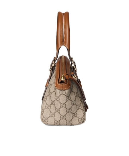 Gucci Gg Emblem Small Tote In Brown