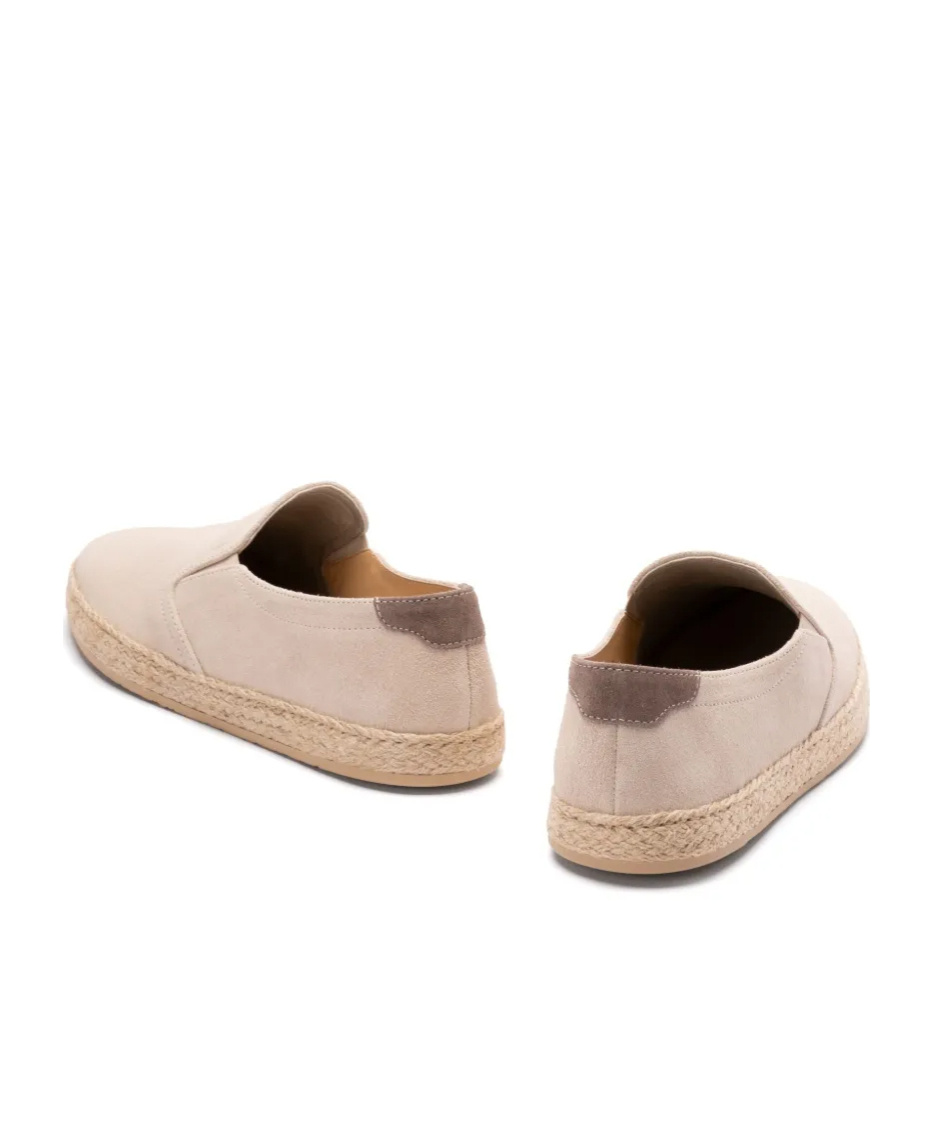 Brunello Cucinelli Men Slip-ons With Rope Insert In Light Beige