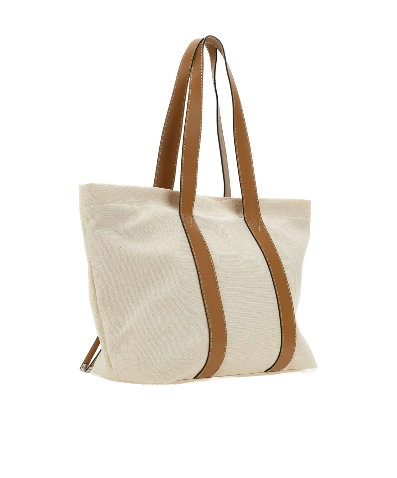 Gianni Chiarini Sarah Canvas Shoulder Bag In Nude