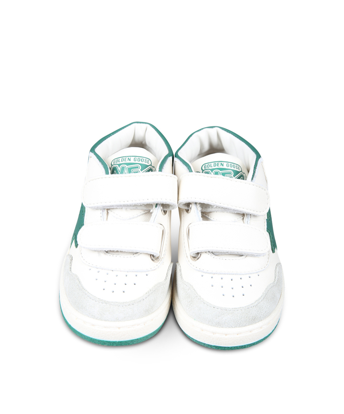 Golden Goose White June Sneakers For Kids With Star In White