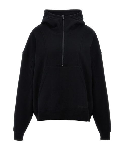 Saint Laurent Camionneur Molleton Hoodie In Black