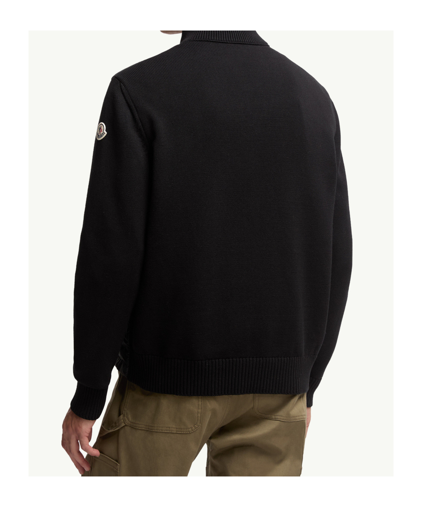Moncler Padded Cotton Cardigan In Blue