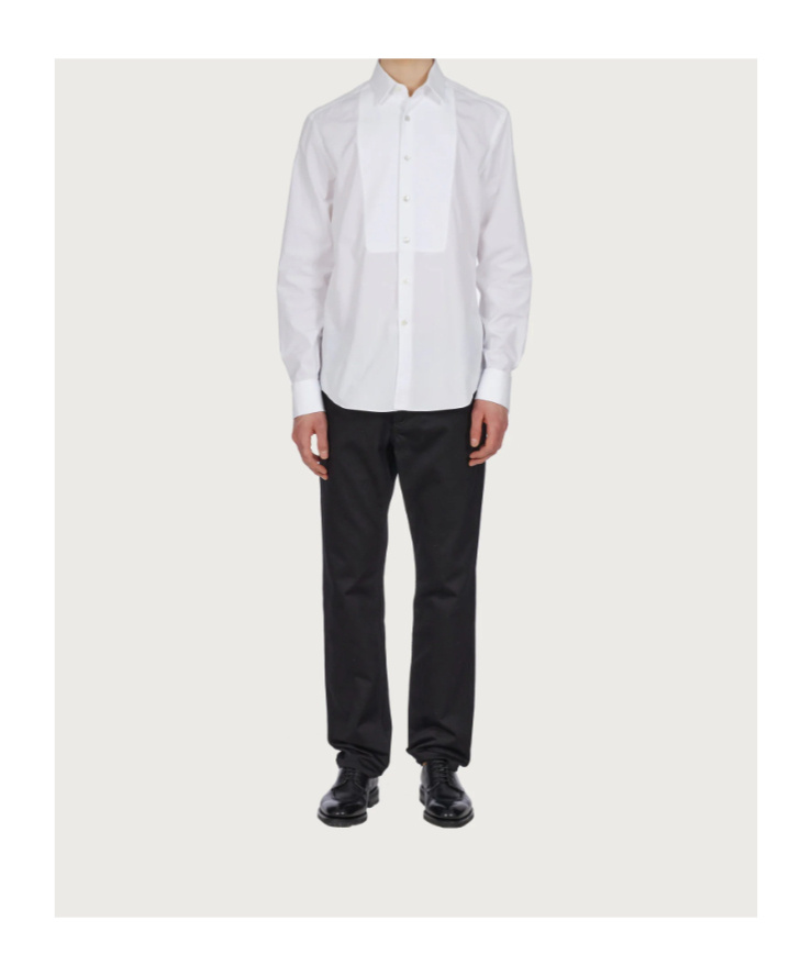 Ferragamo Tuxedo Shirt In White