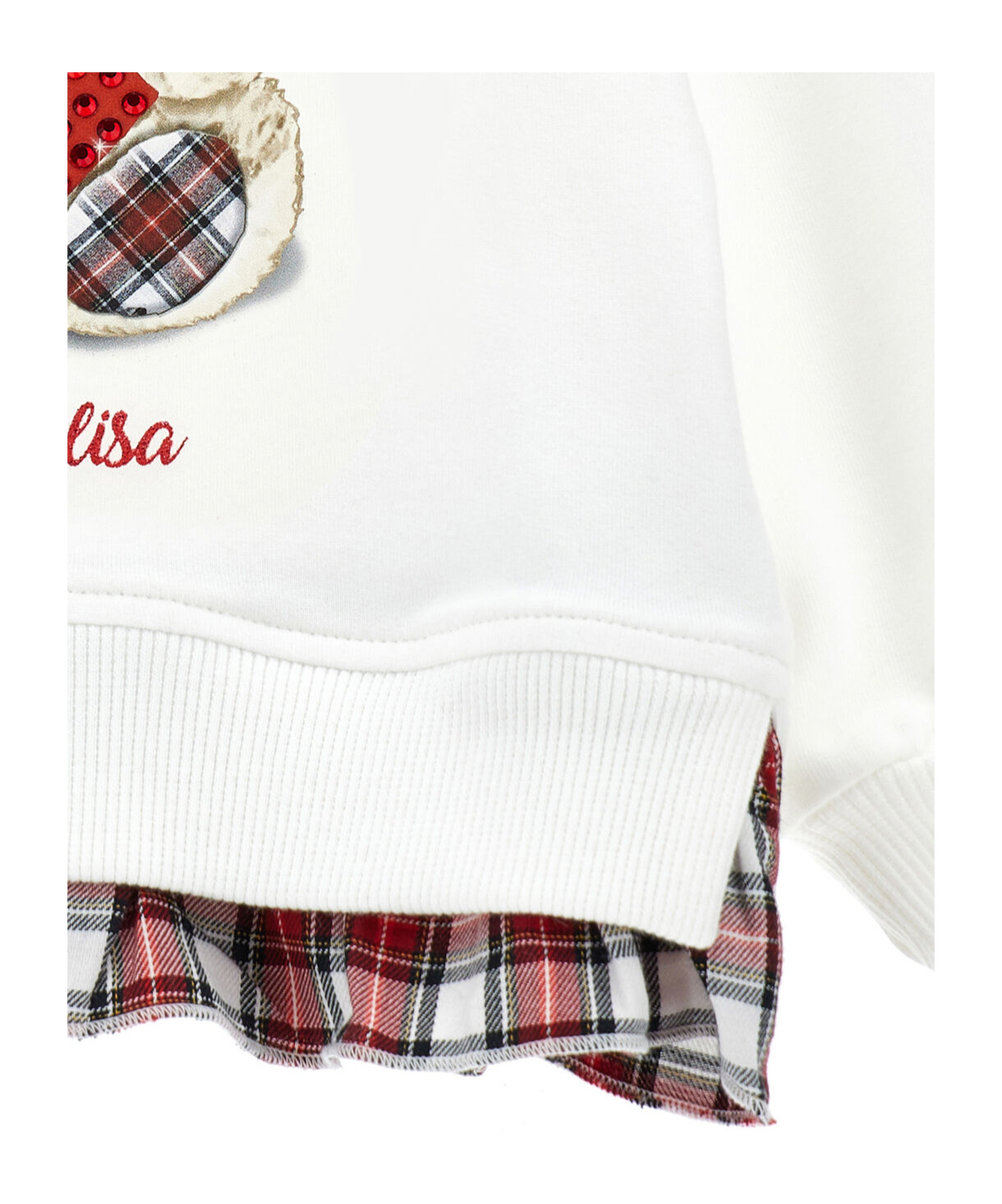 Monnalisa Teddy Bear-print Jersey Sweatshirt In White