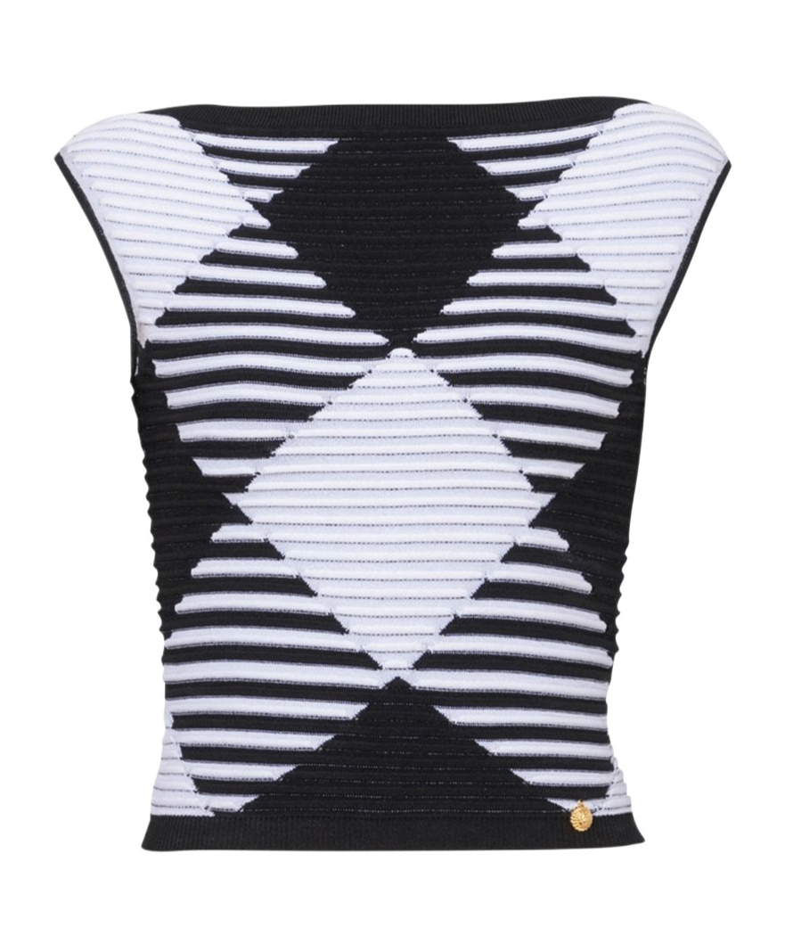 Shop Balmain Sleeveless Sweater In Black