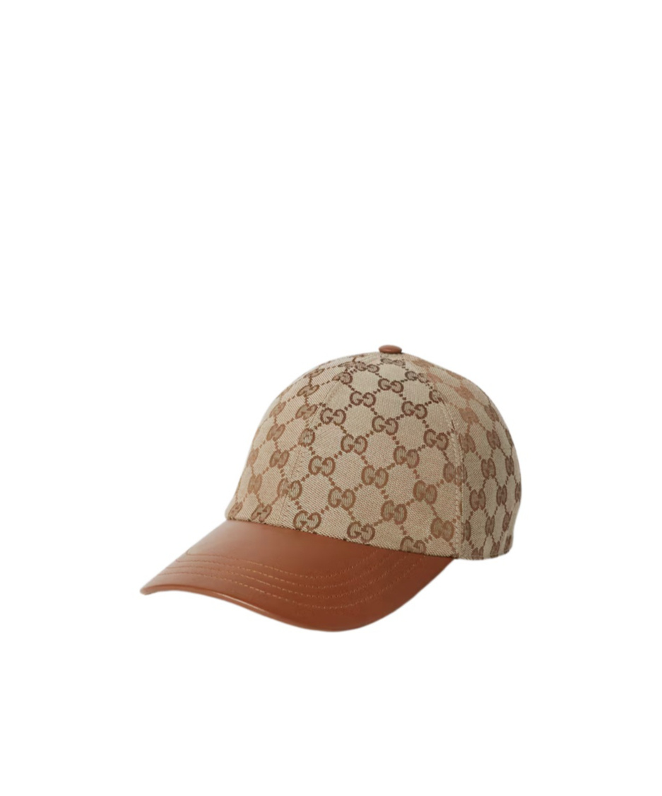 Gucci Gg Canvas Baseball Hat In Brown