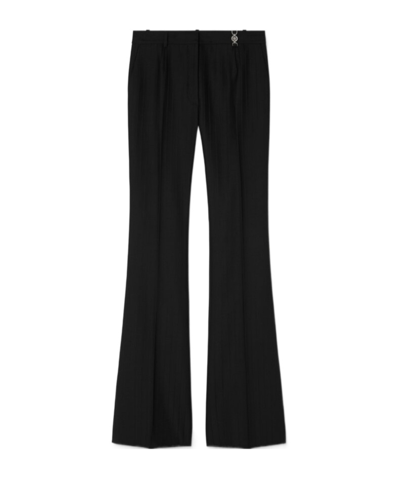 Versace Informal Pant Responsible Wool Tonal Pinstripes Clothing In Black
