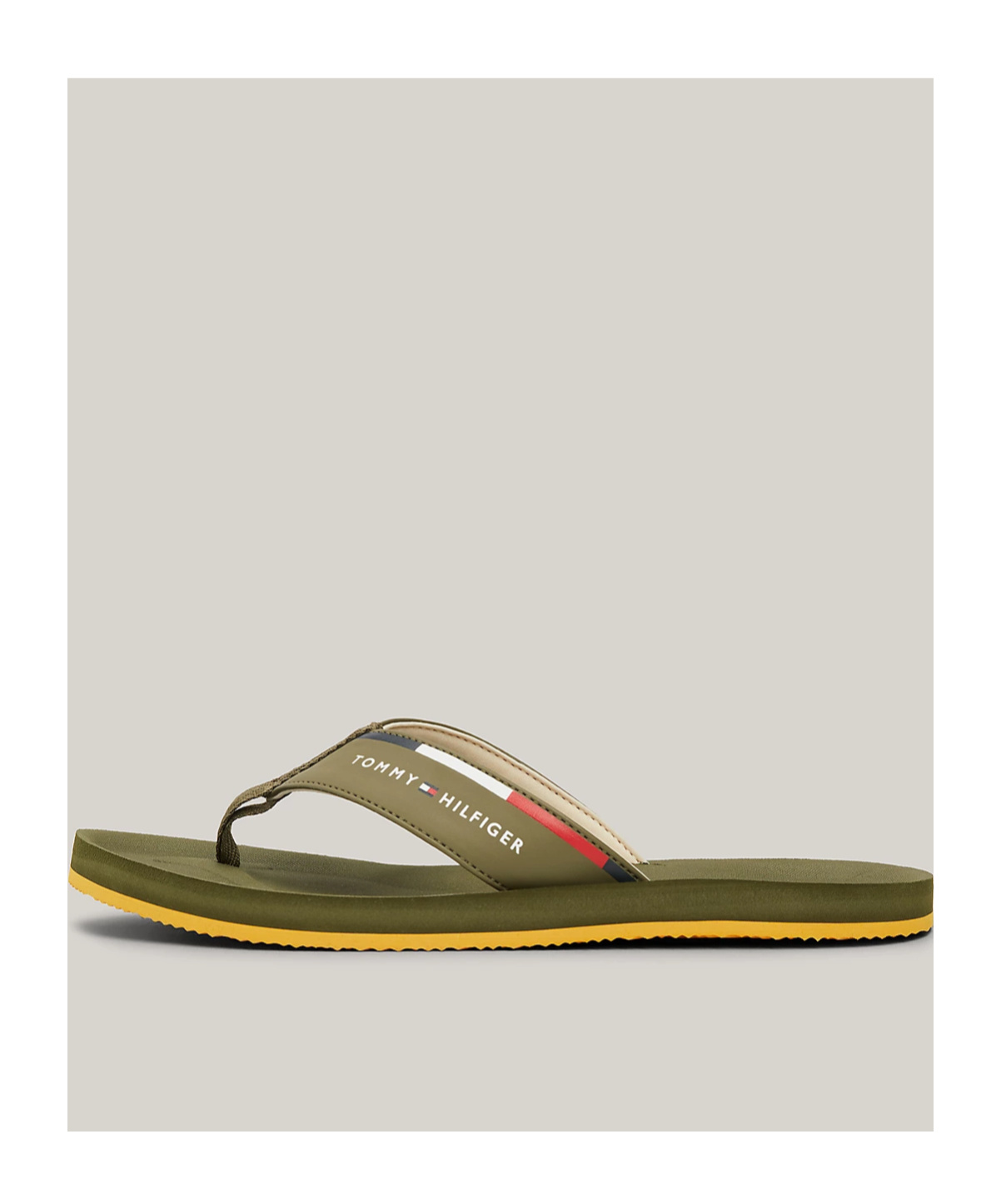 Tommy Hilfiger Logo Slippers In Green