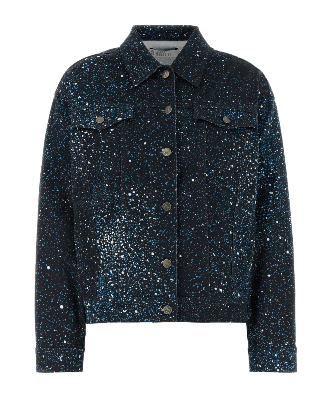 Giuseppe Di Morabito Giubbino In Denim Stretch Stampato  Donna In Blue