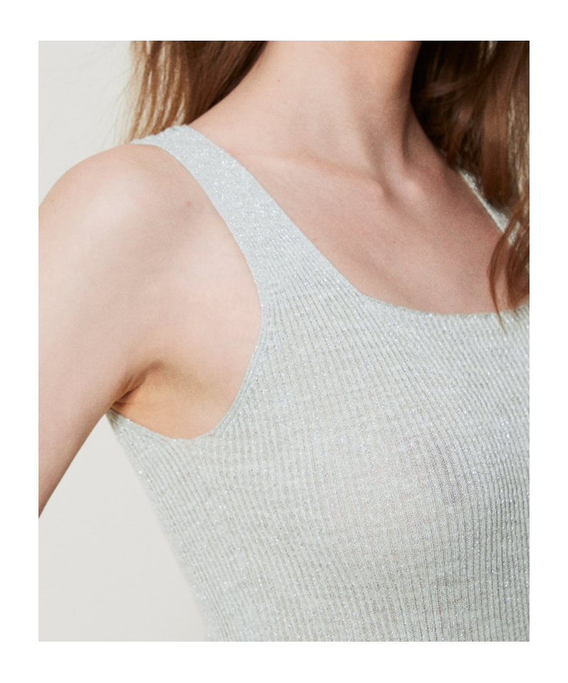 Twinset Ribbed-knit Tank Top
