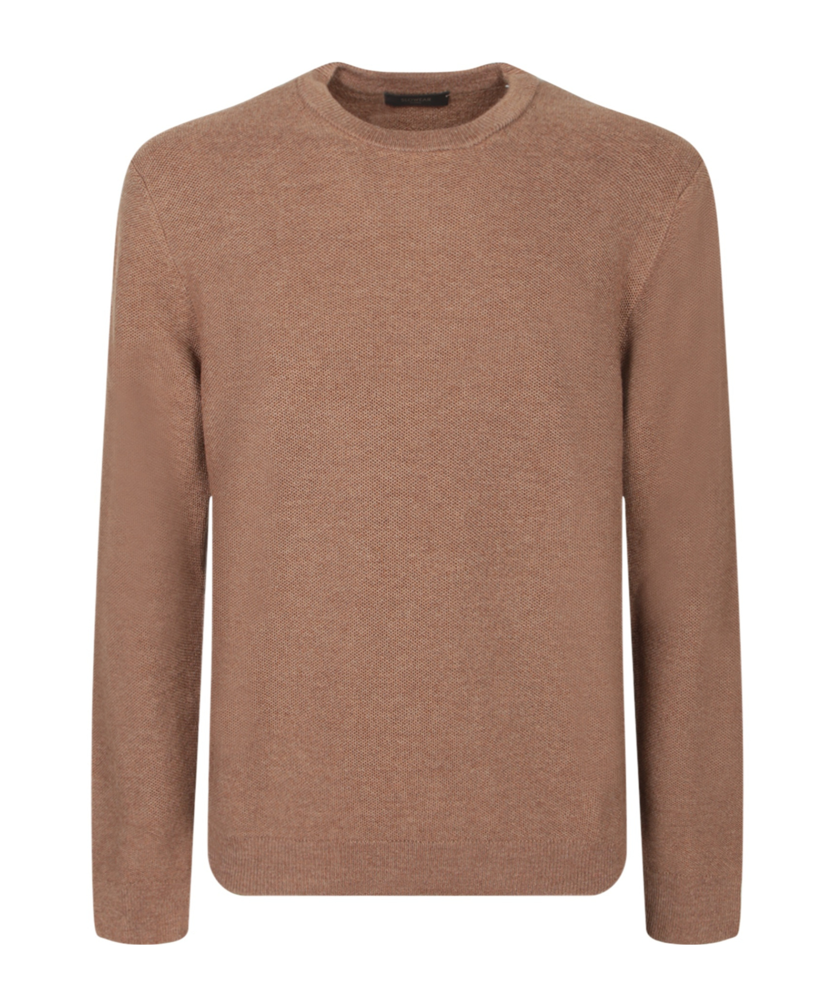 Zanone Long-sleeved Sweater In Brown