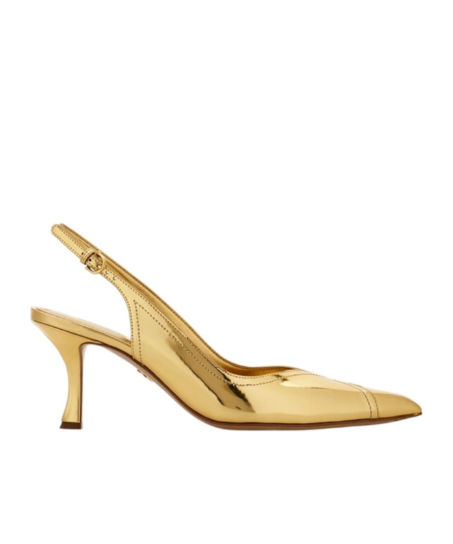 Ferragamo Slingback With Contrasting Inlays In Nude