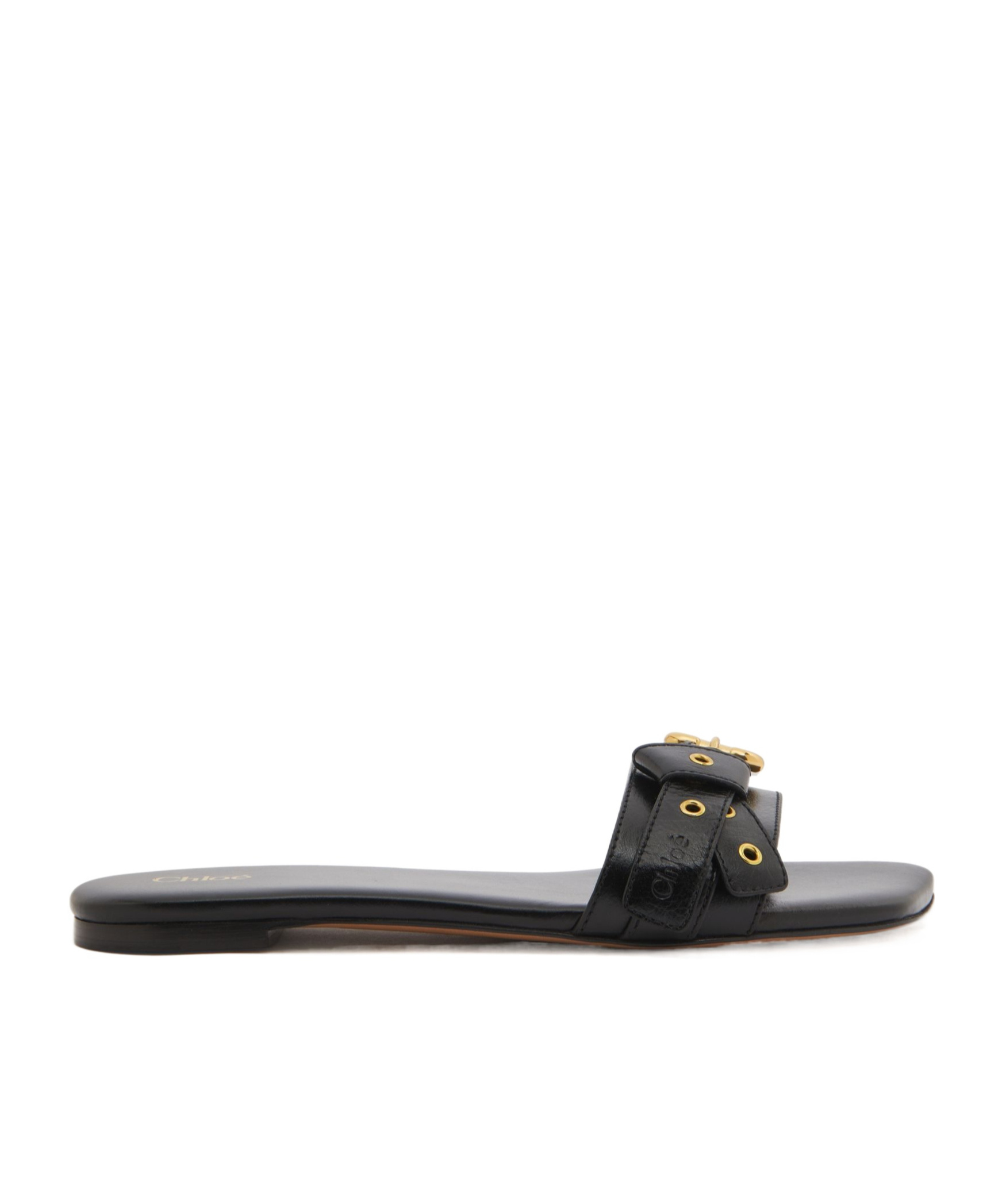 Shop Chloé Open-toed Slippers In Black