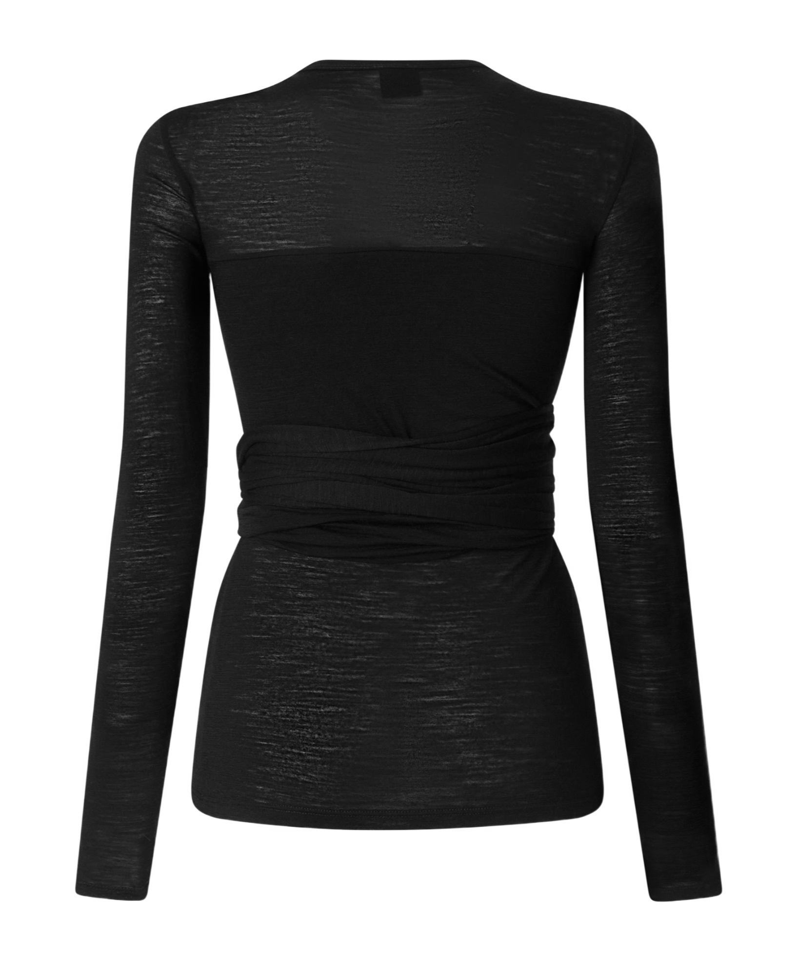 Pinko Wrap-effect T-shirt In Black