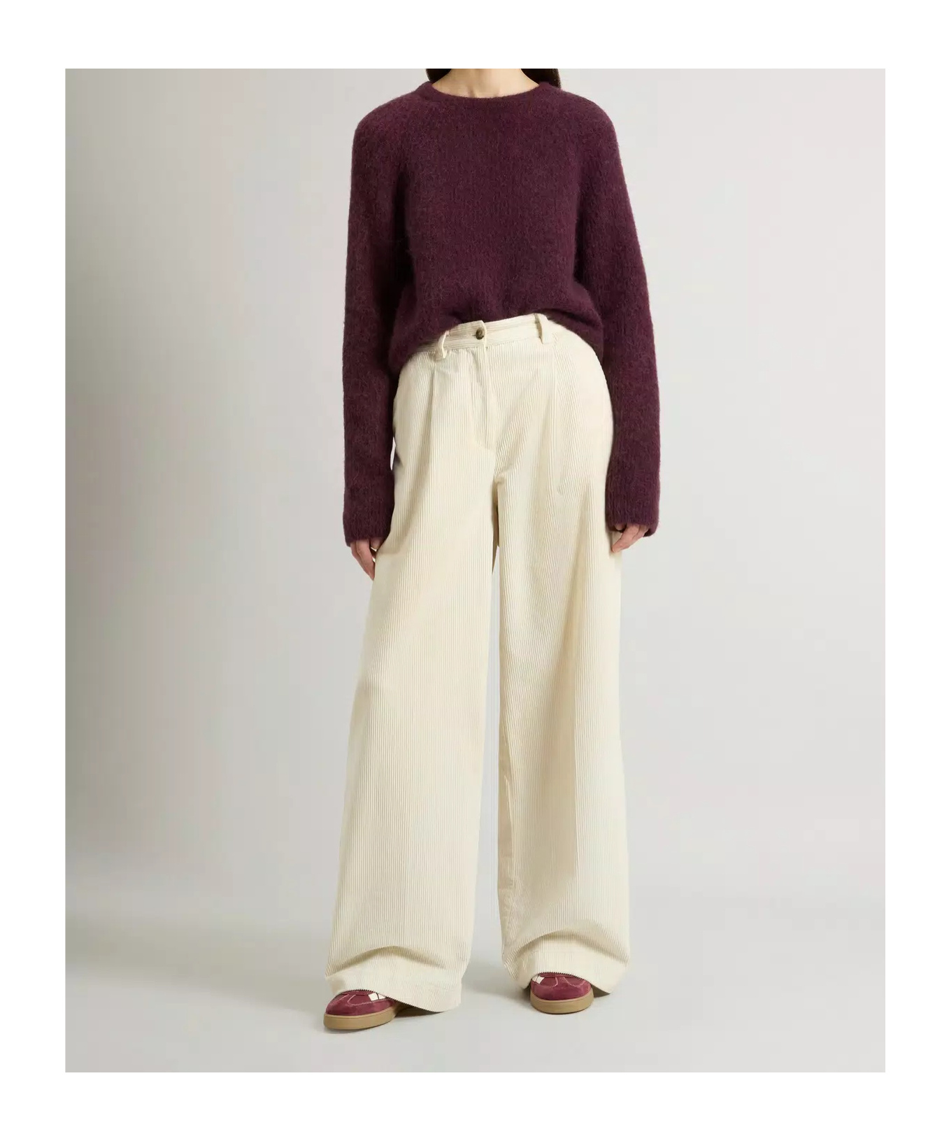Woolrich Wide-leg Corduroy Pants In White