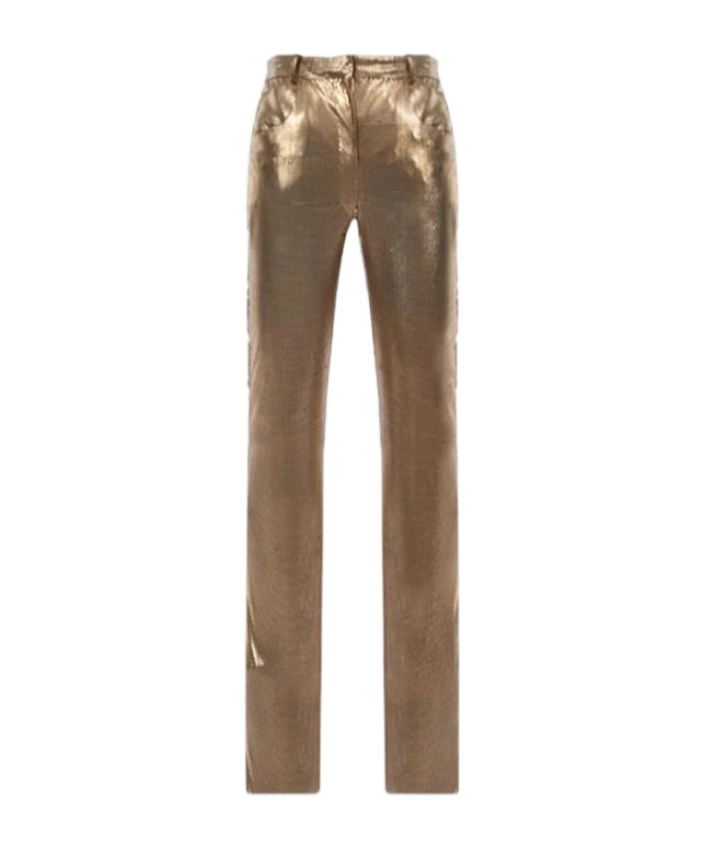 Versace Belt Loops Slacks In Brown
