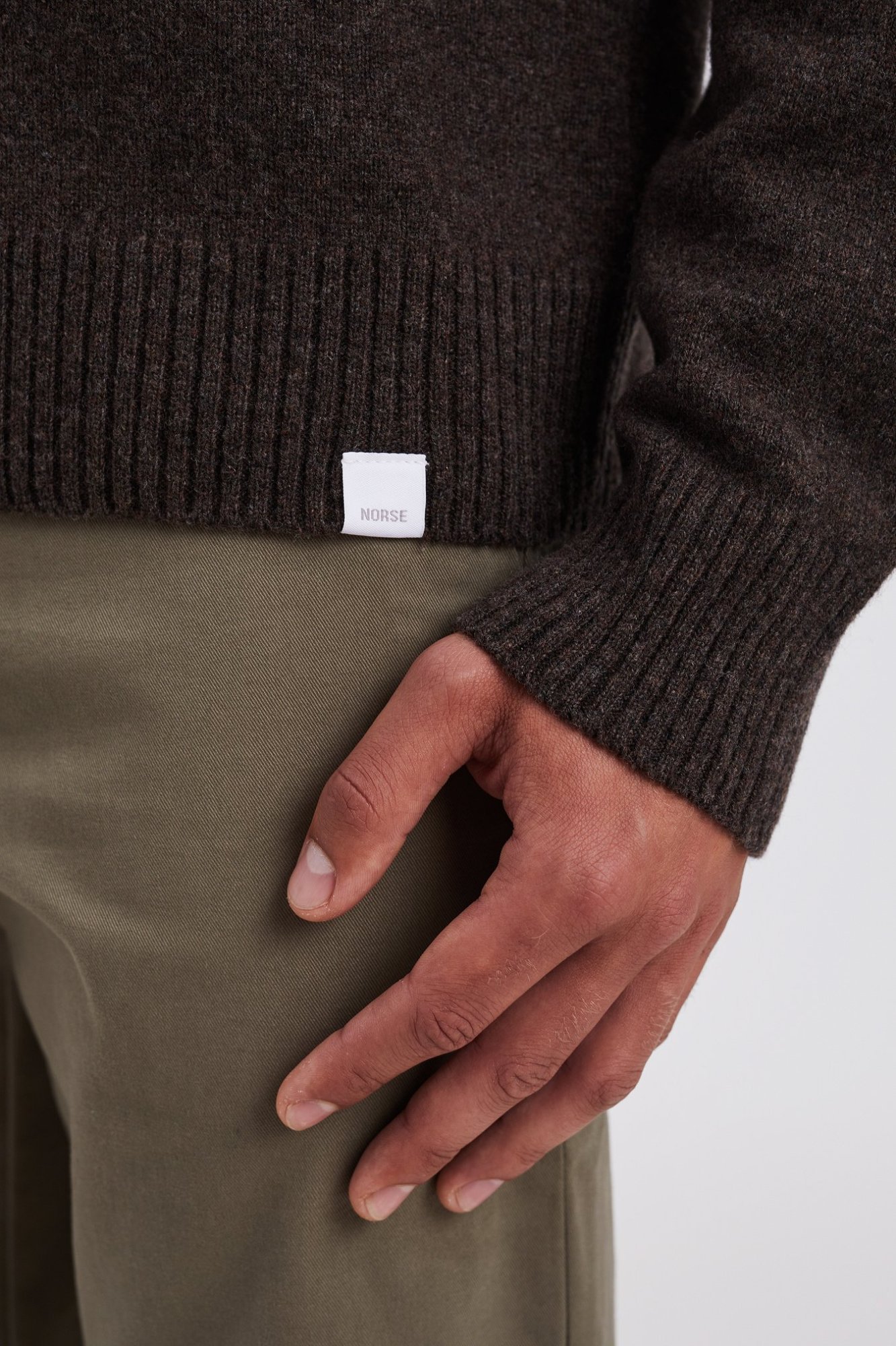 Norse Projects Long-sleeved Wool Polo Shirt In Black