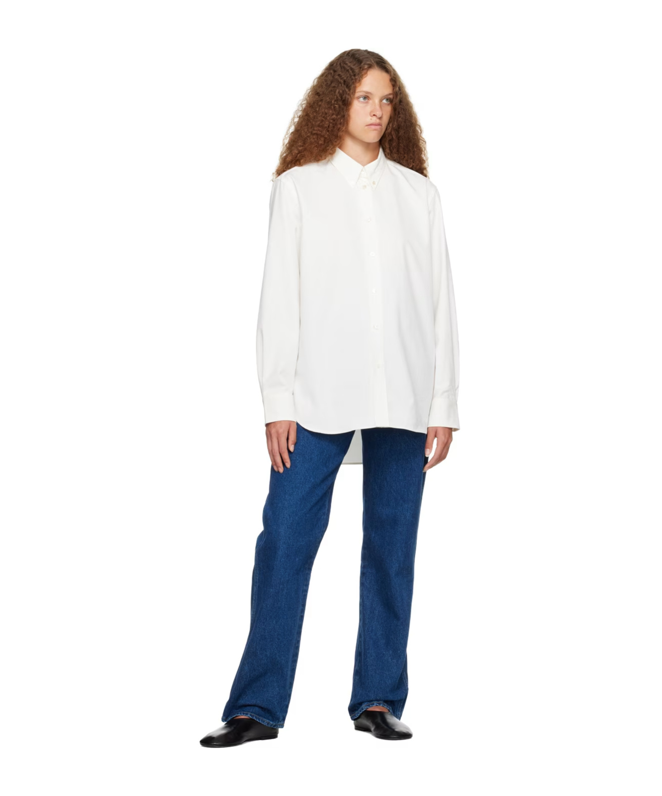Studio Nicholson Belt Loop Zipper Jeans In Blue