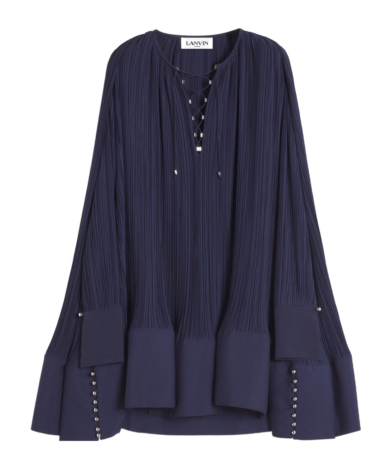 Lanvin Robe Courte Effet Cascade Pour Femme In Black