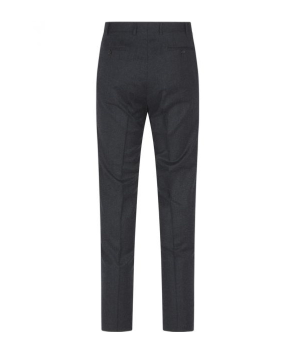 Canali Tailored-cut Wool Trousers In Black