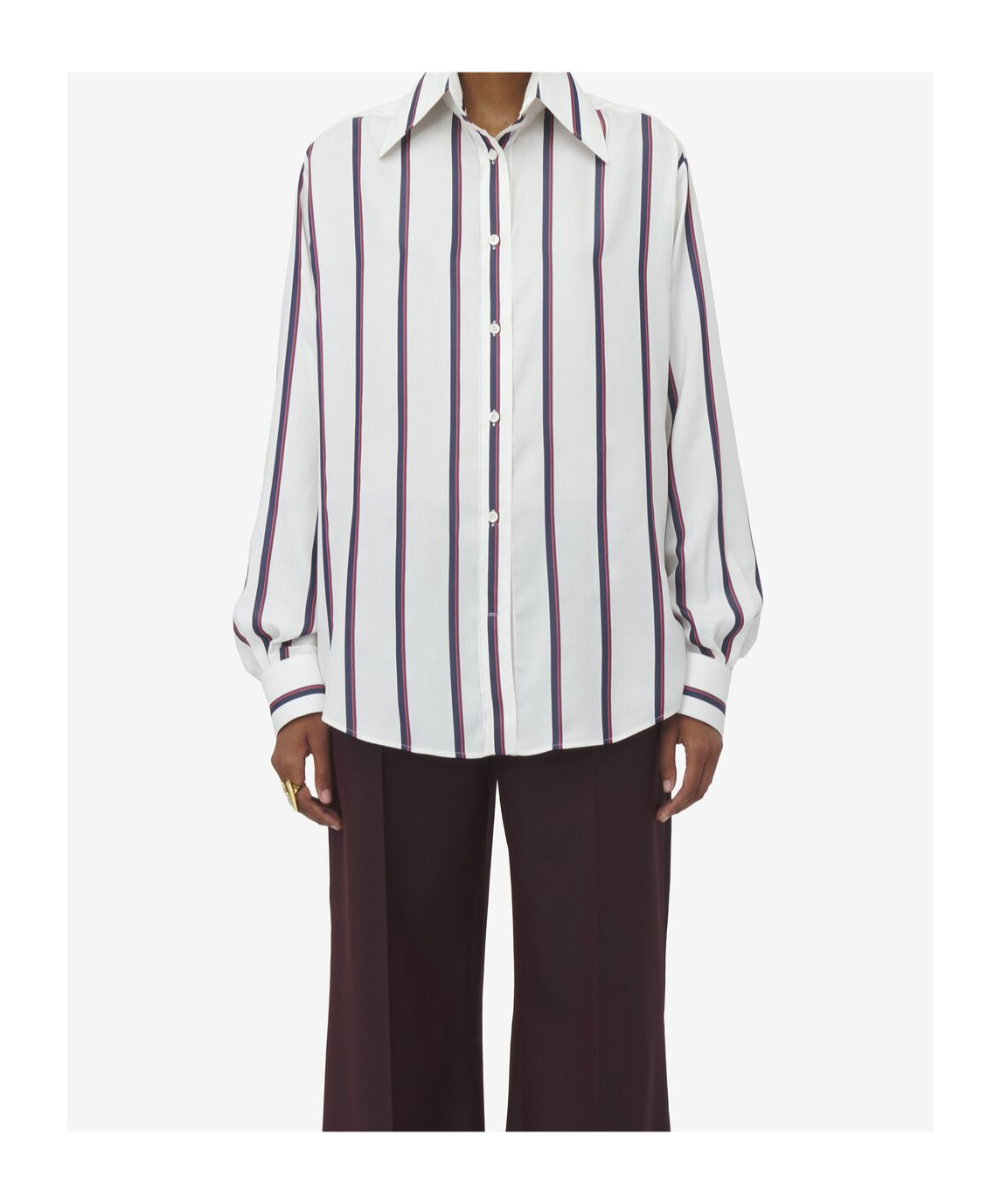 Alexander Mcqueen Striped Shirt In White