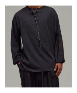 Y-3 Black Mesh Stripes Long Sleeve T-shirt In Black