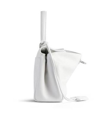Balenciaga Mini Rodeo Leather Top Handle Bag In White