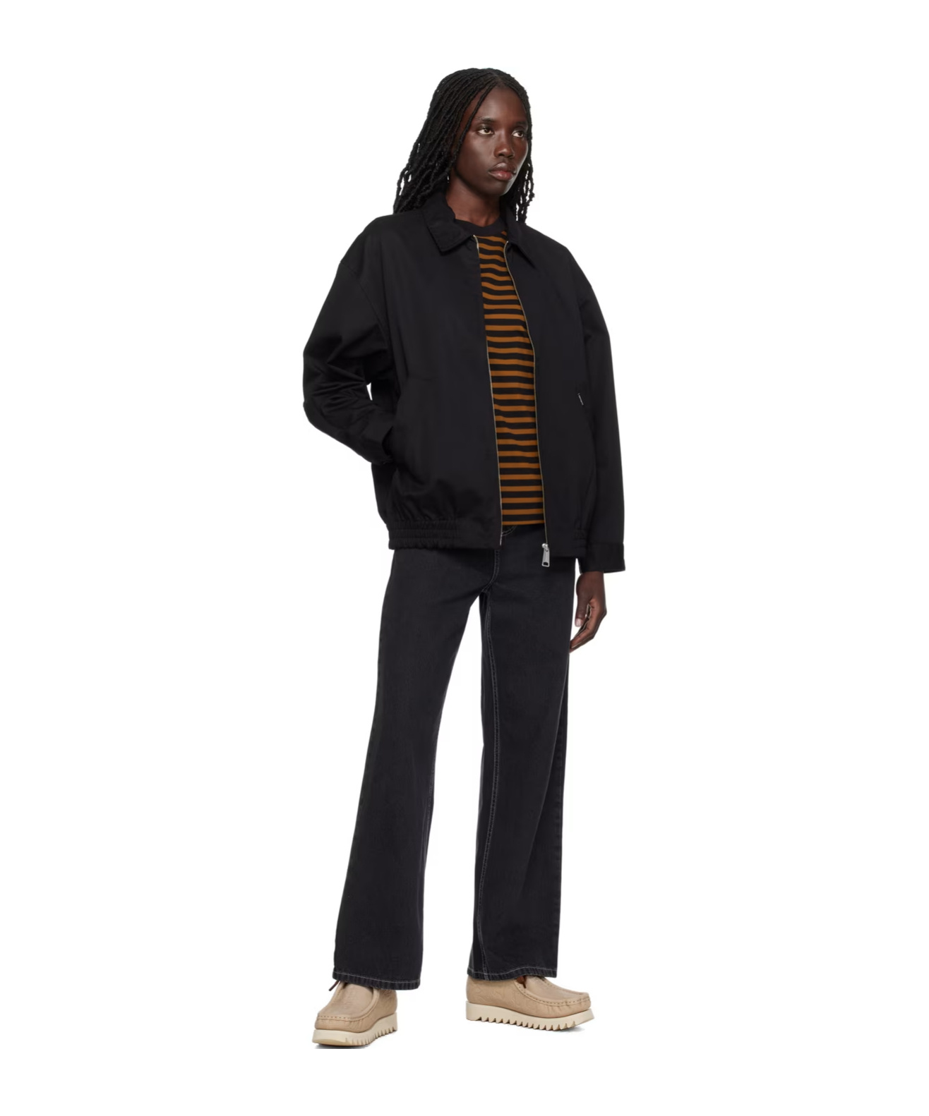 Carhartt Lapel Long-sleeved Casual Jacket In Black