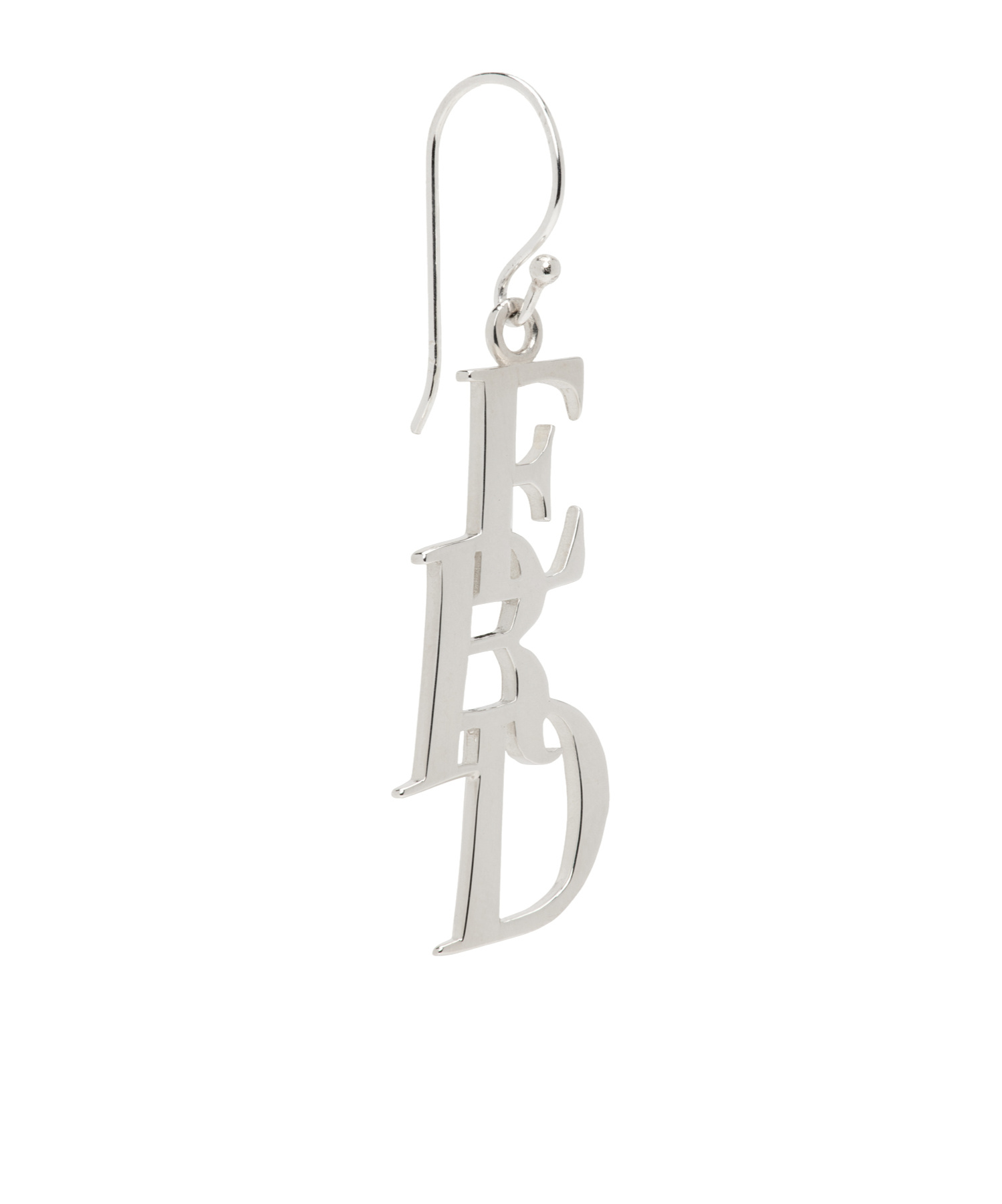 Enfants Riches Deprimes Silver Small Monogram Single Earring In White