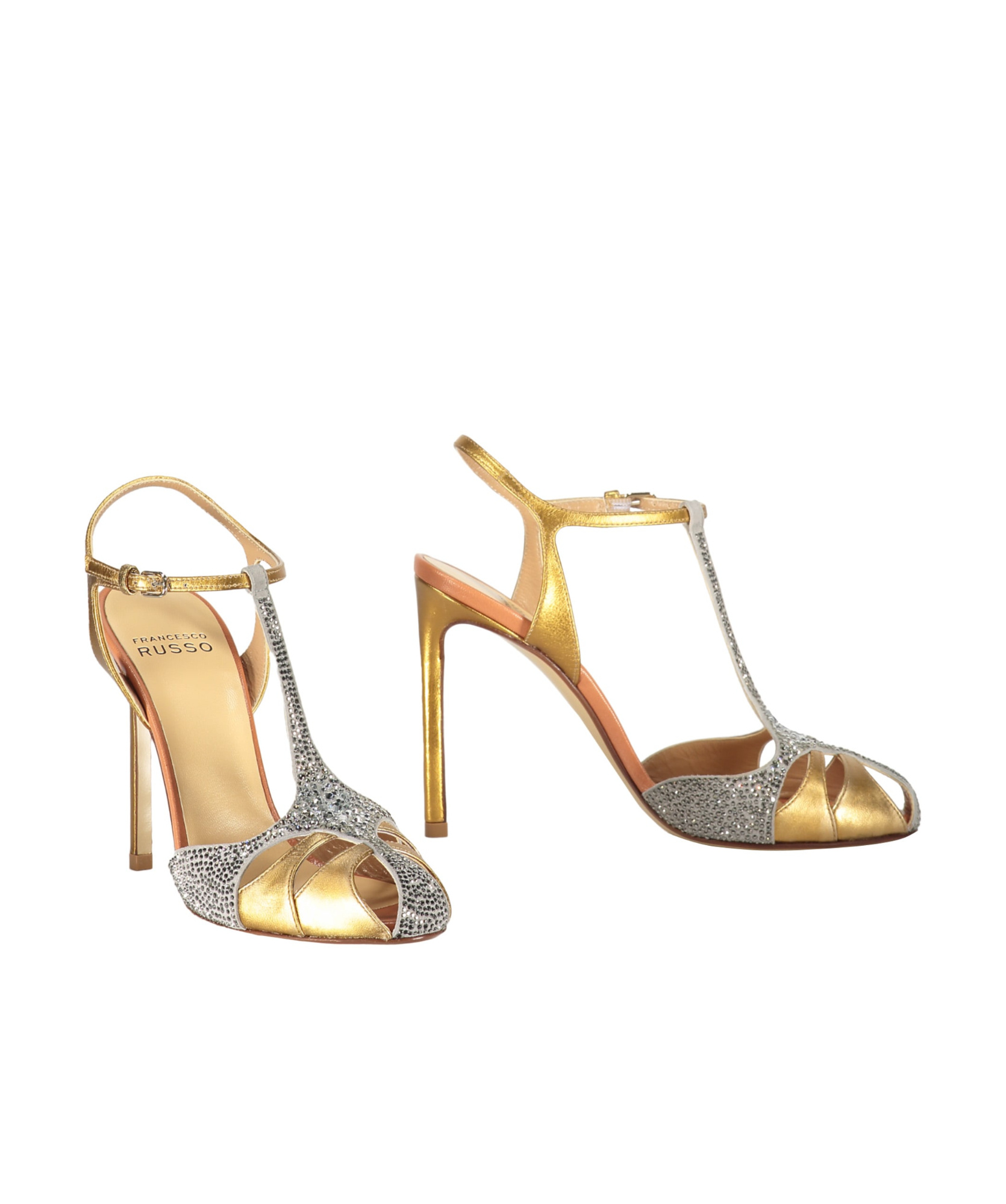 Francesco Russo Woman Pumps Copper Size 9 Soft Leather In Nude