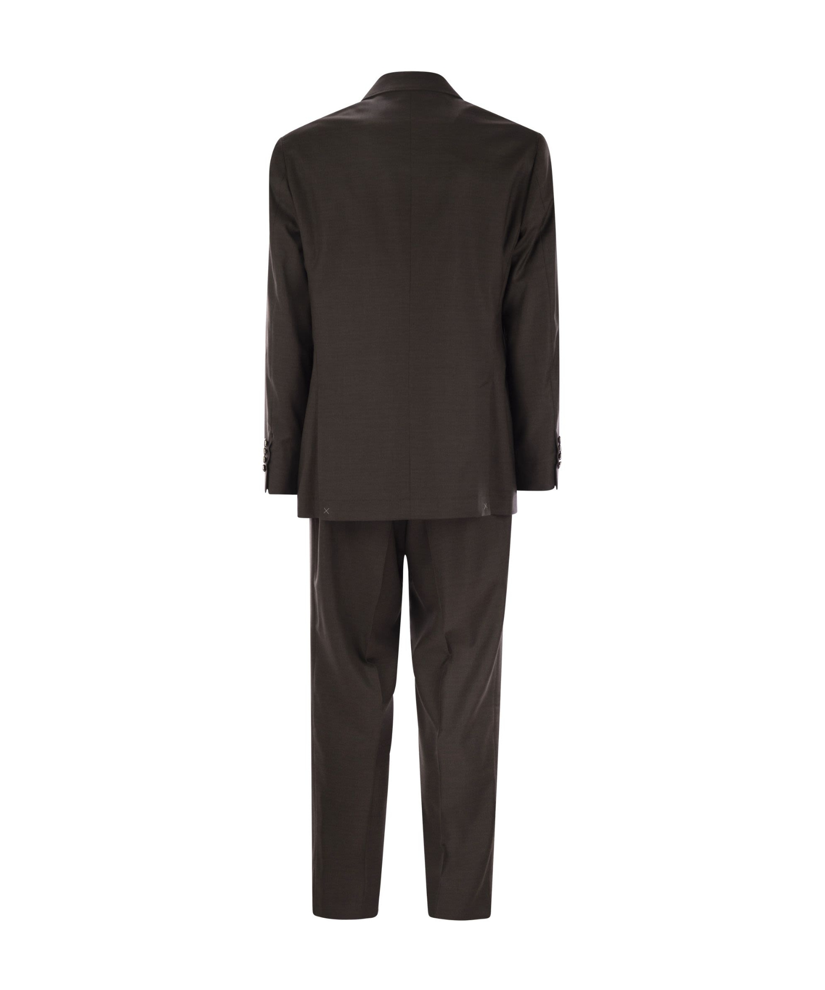 Brunello Cucinelli Men's Set With Chest And Half Jacket And Leisure-fit Trousers With Pleats In Black
