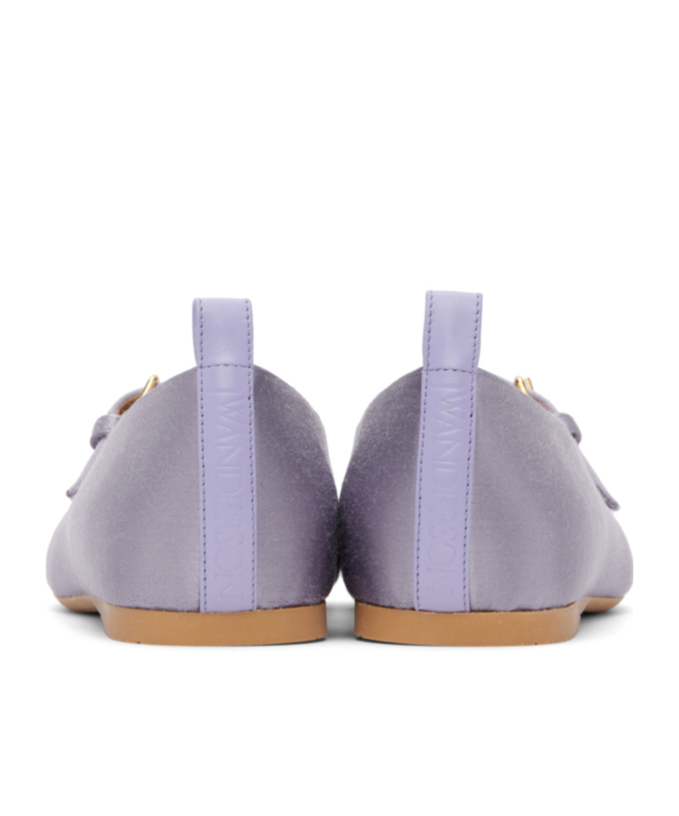 Jw Anderson Pin-button Belted Ballet Shoes In Gray