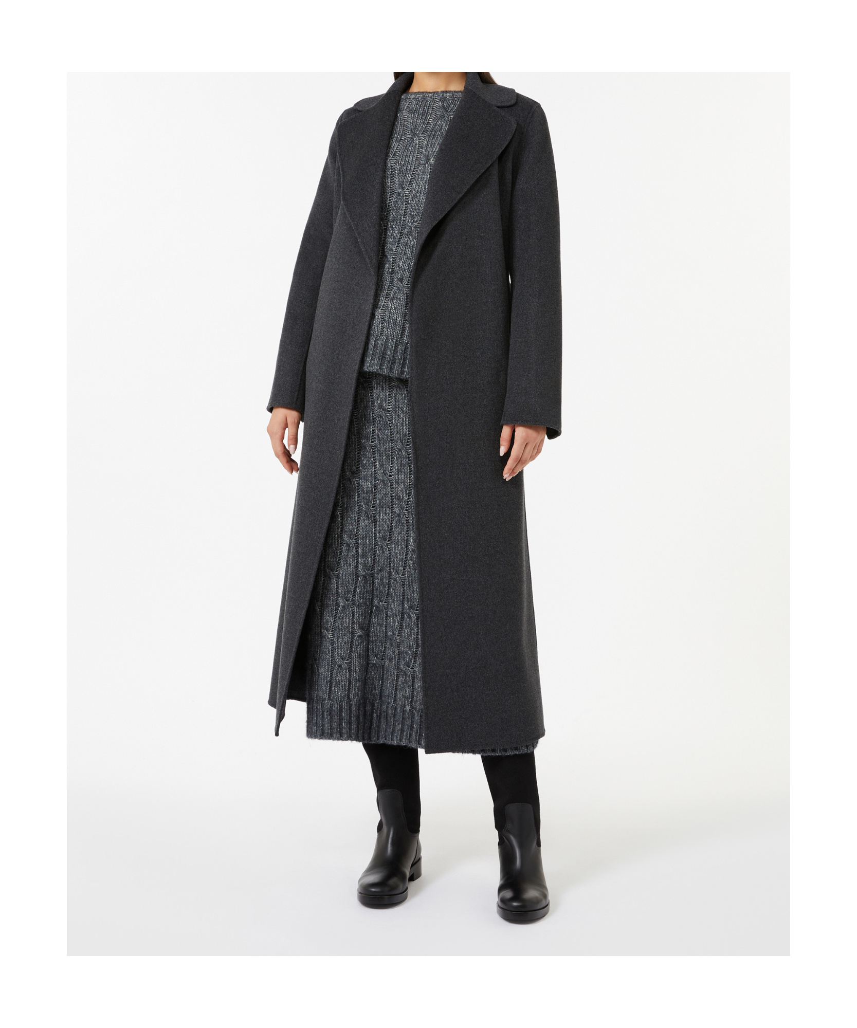 Max Mara Elastic Waist Skirt In Gray