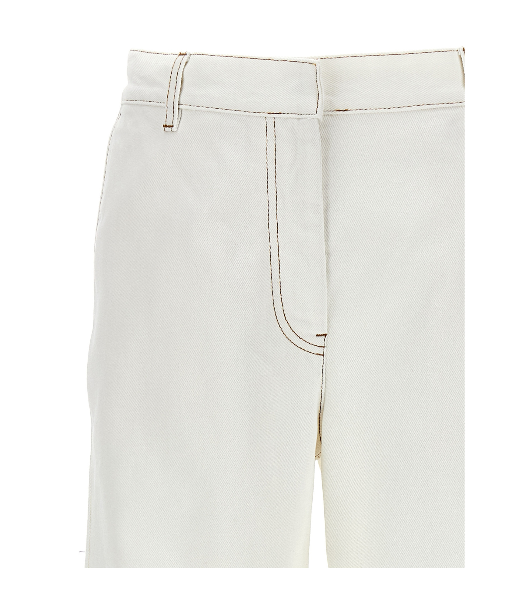 Dries Van Noten Belt-loop Casual Pants In White
