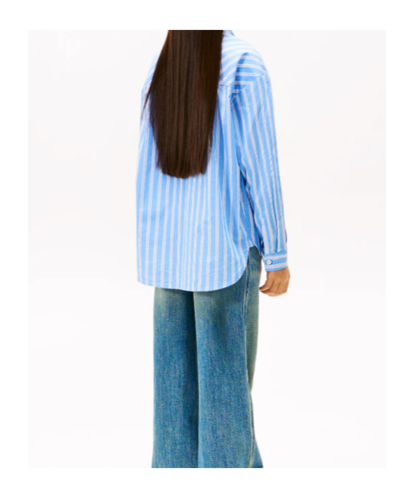 Tommy Hilfiger Striped Long-sleeve Shirt In Blue