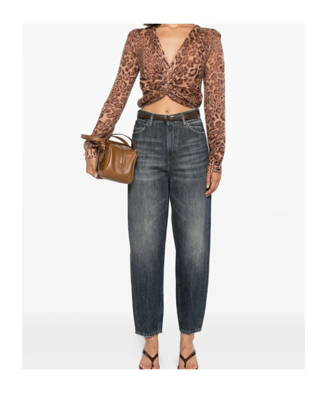 Dondup High-waisted Relaxed-fit Jeans With Vintage Wash In Purple