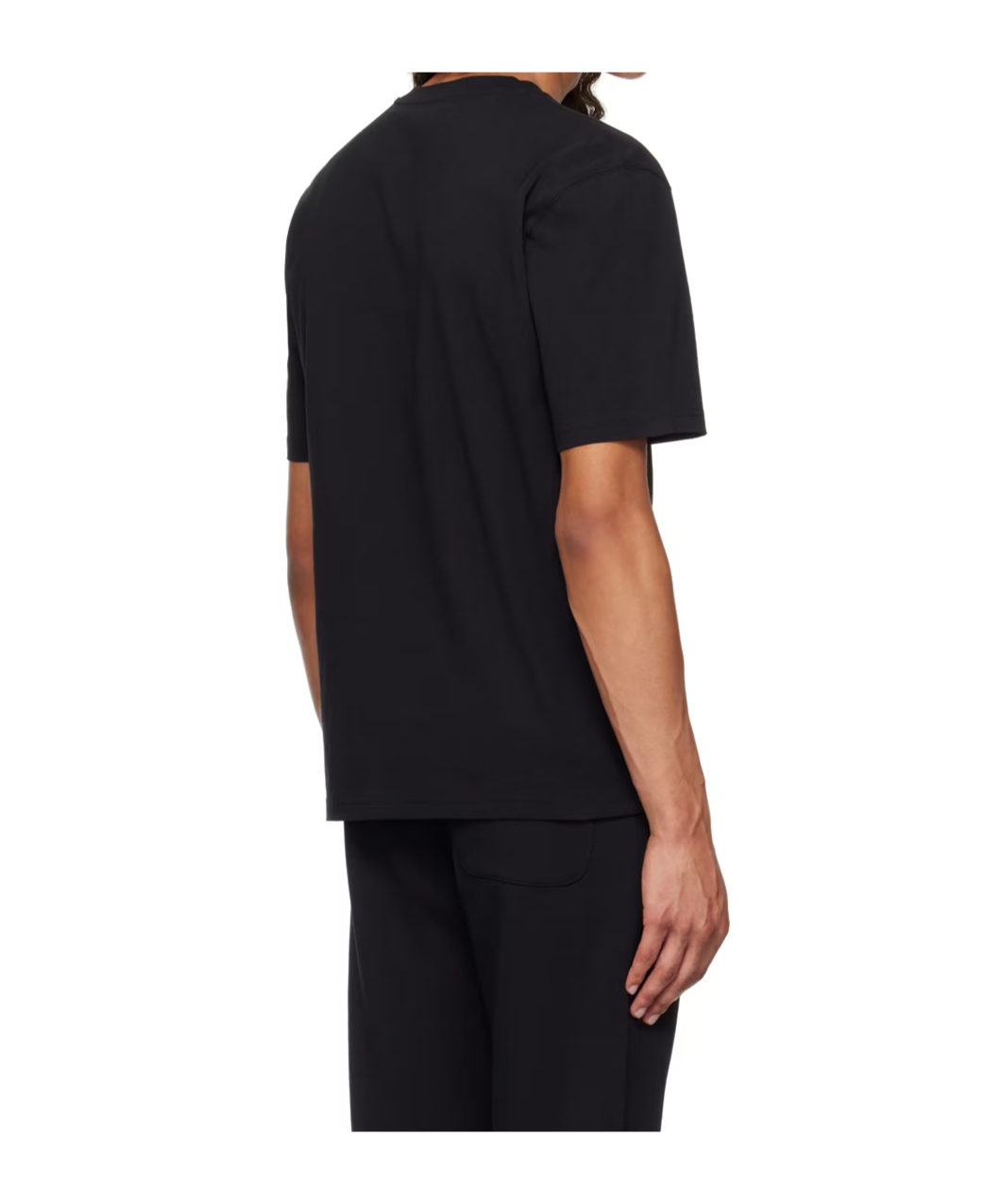 Moschino Black Embroidered T-shirt In Black