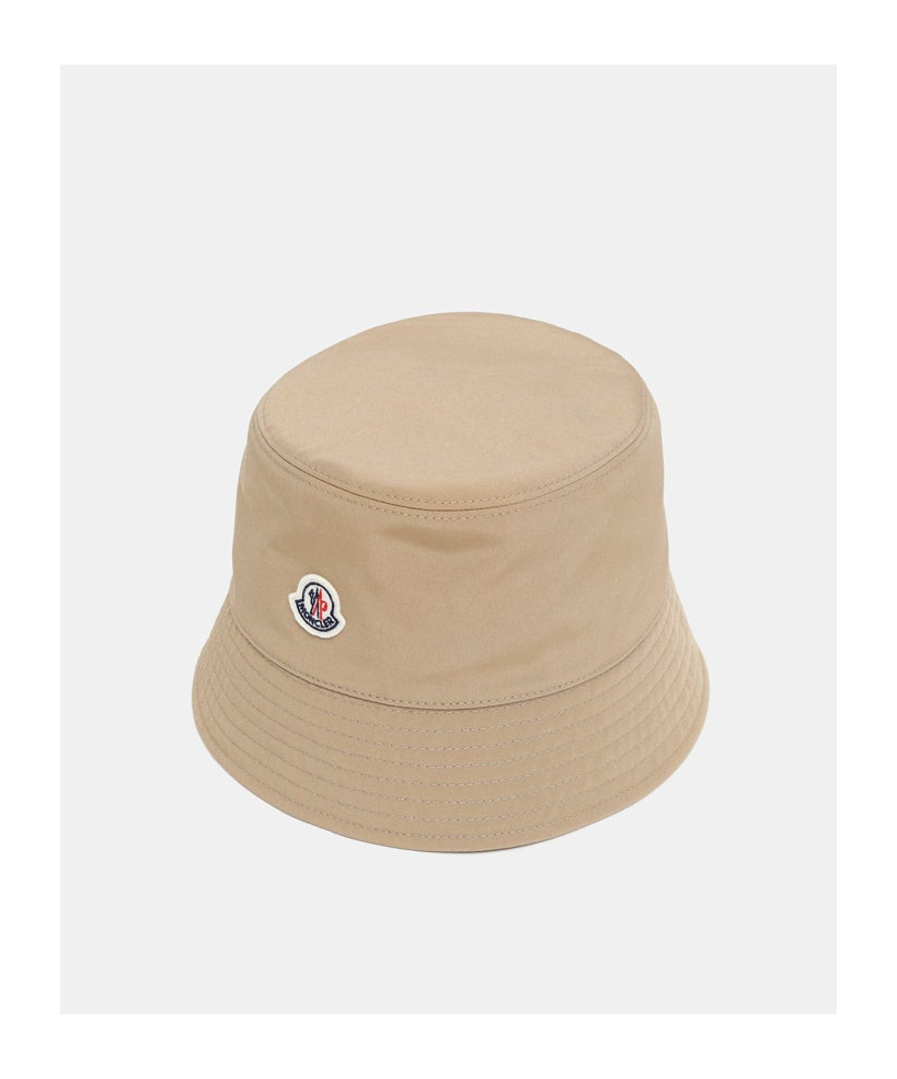 Moncler Logoed Bucket Hat In Nude