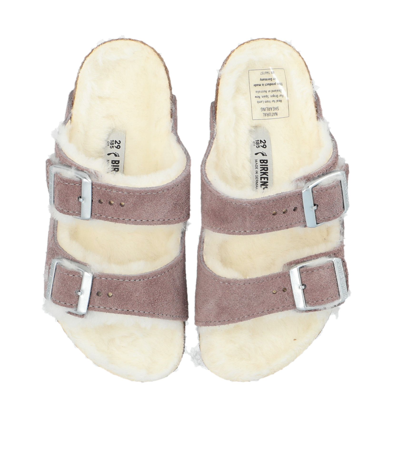 Birkenstock Arizona Shearling Sandals In Black