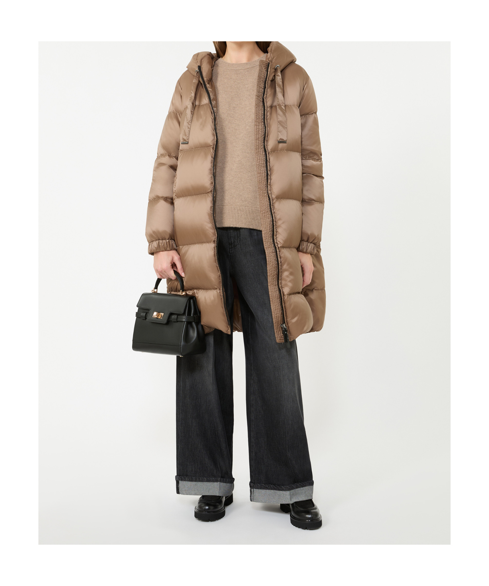 Max Mara Long-sleeved Cotton Jacket In Brown