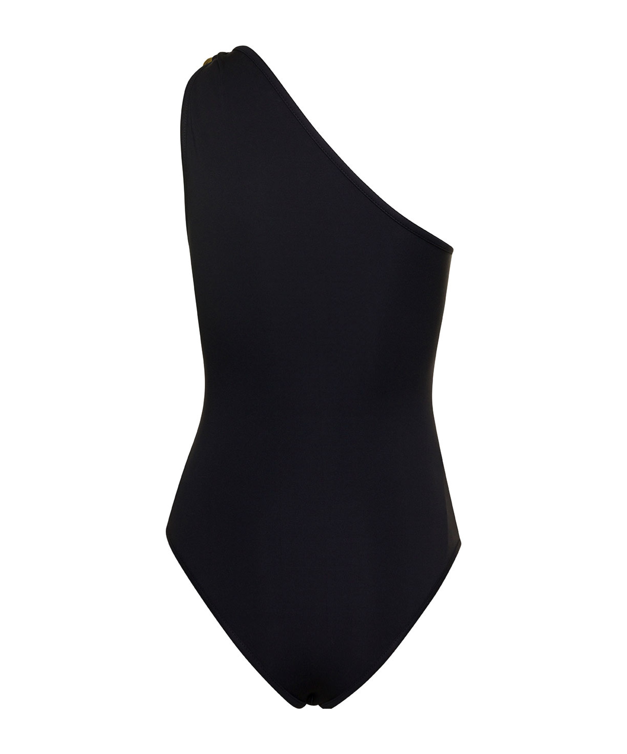 Bottega Veneta Cutout One-shoulder One-piece Swimsuit In Black