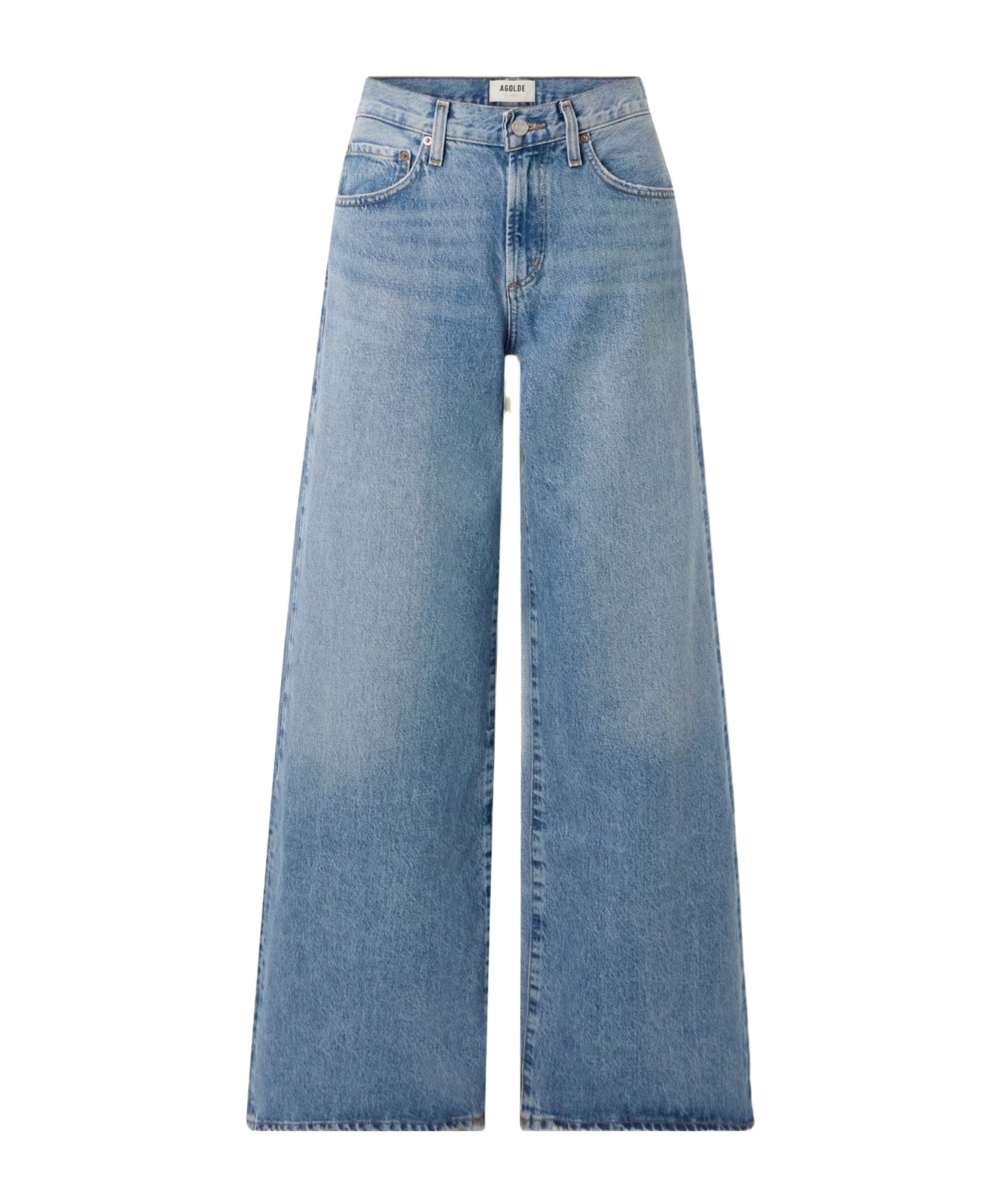 Agolde Wide-leg Denim Trousers In Blue