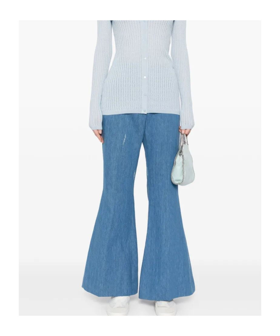 Gabriela Hearst Blue Flared Marsh Pants In Multi