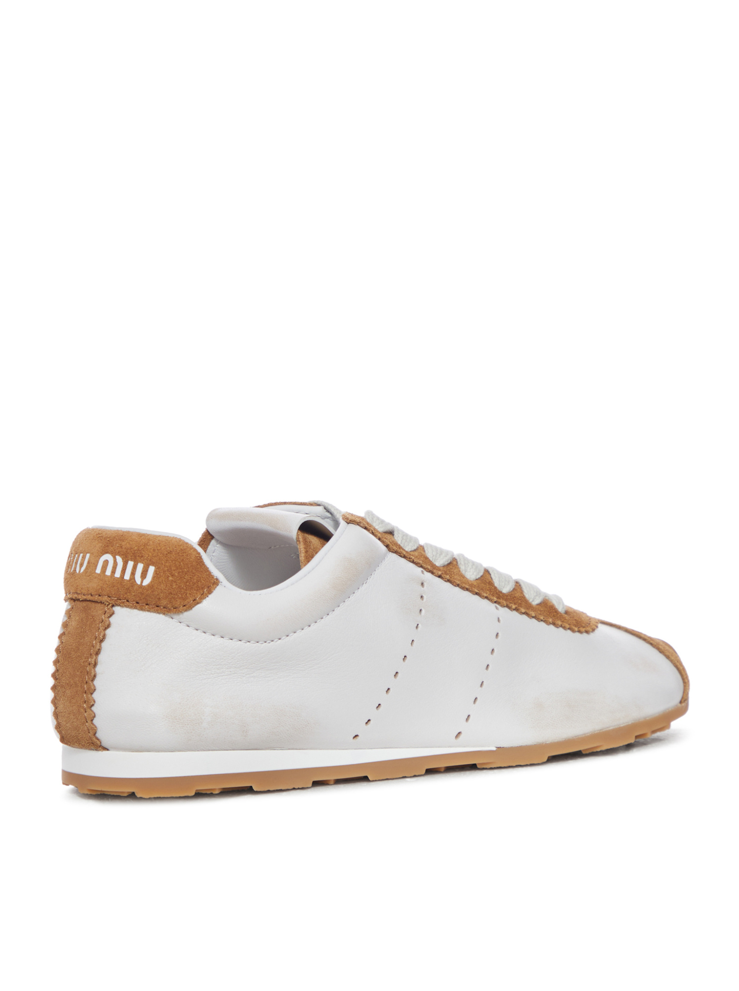 Miu Miu Lace-up Sneakers In White
