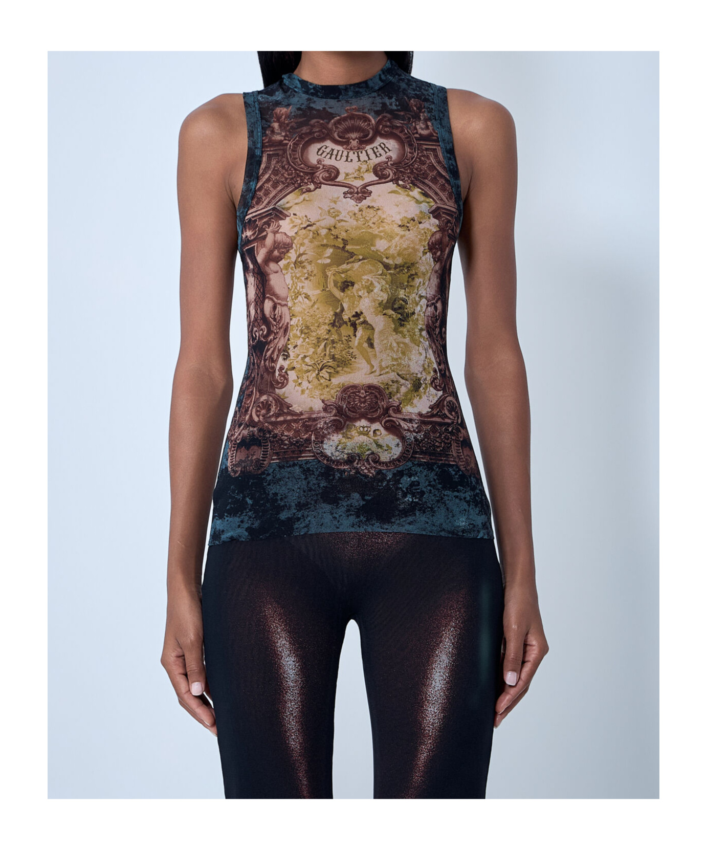 Jean Paul Gaultier Printed Vest In Multi