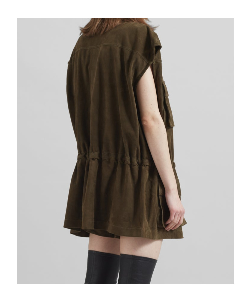 THE FRANKIE SHOP TURIN SUEDE CARGO JACKET 