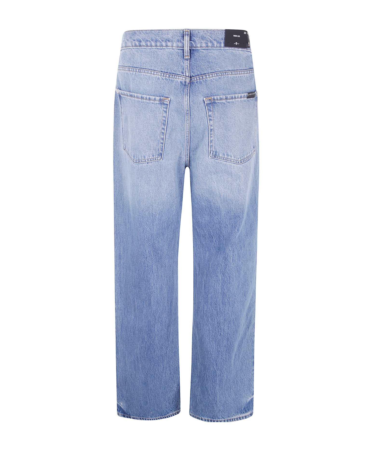 7 For All Mankind Denim Trousers With Belt Loops In Blue
