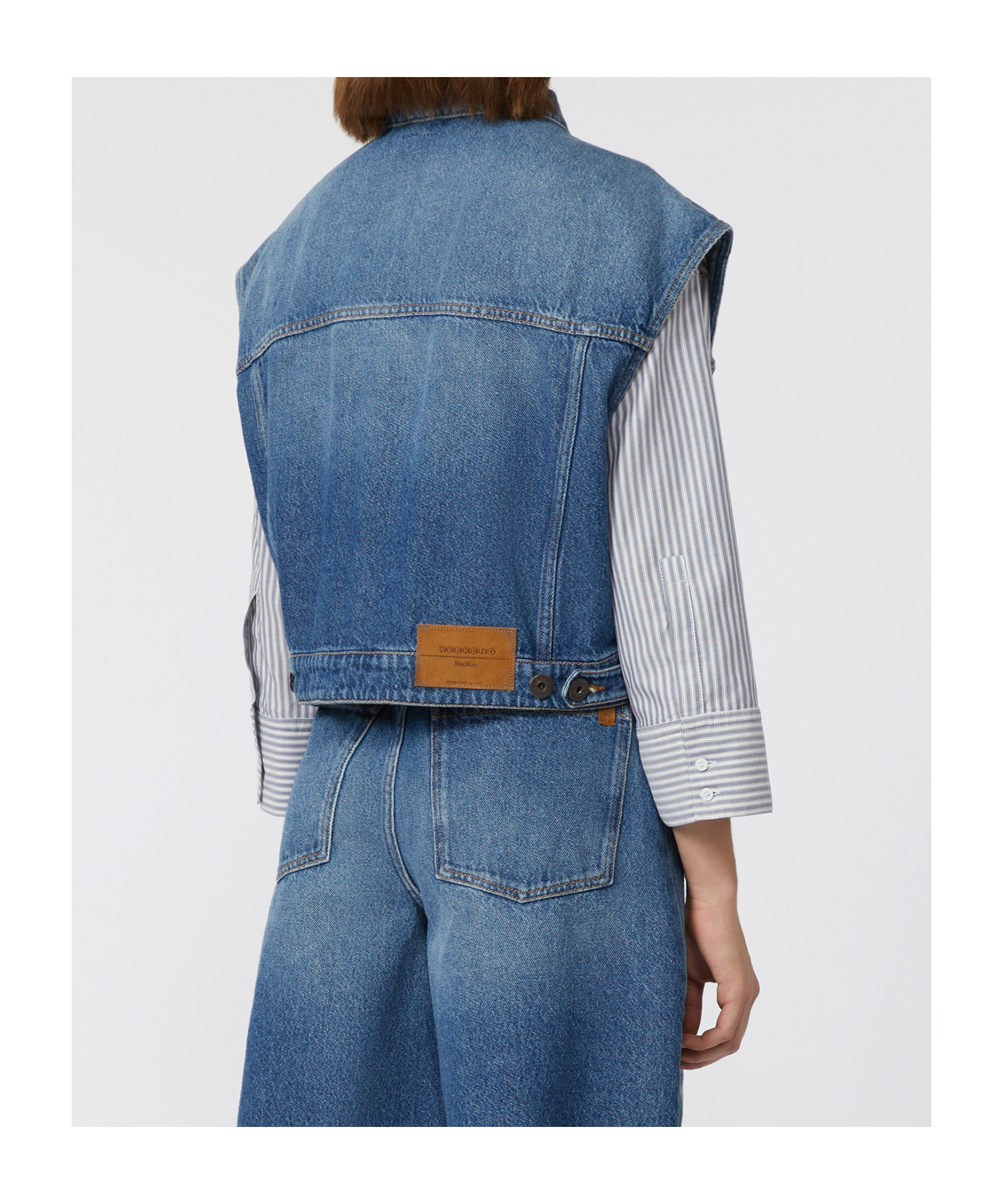 WEEKEND MAX MARA COTTON DENIM GILET