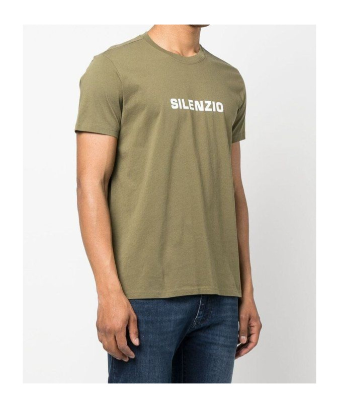 Aspesi T-shirt In Jersey Di Cotone Con Stampa - Militare